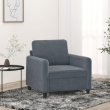 VidaXL Fotoliu canapea, gri &icirc;nchis, 60 cm, catifea 359423