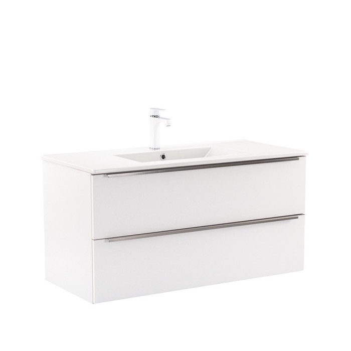 Dulap inferior Vario Trim 100 cu lavoar alb-alb