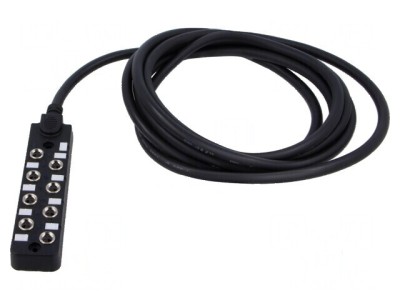 Cutie de conexiuni M8 PIN: 3 3m soclu 3A IP67 IN: 8 foto