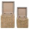 Set taburete 2 buc., iarba de mare, gri - 5
