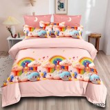 Cumpara ieftin Lenjerie de Pat Bumbac Finet, 1 Persoana , 4 Piese- KX8004