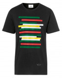 Tricou Barbati Oe Mini Negru Dungi Color Marimea S 80142463218