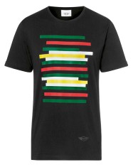 Tricou Barbati Oe Mini Negru Dungi Color Marimea M 80142463219 foto