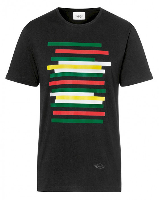 Tricou Barbati Oe Mini Negru Dungi Color Marimea S 80142463218