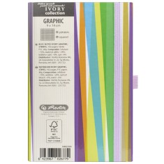 BLOC NOTES IVORY GRAPHIC 9 X 14 CM 192 PAGINI PATRATELE MOTIV STRIPES