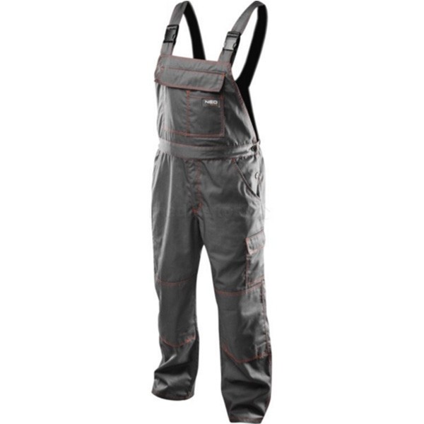 Pantalon cu pieptar de lucru gri nr.XL/56 Neo Tools 81-430-XL HardWork ToolsRange