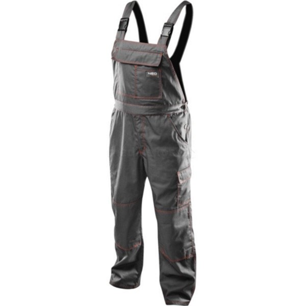 Pantalon cu pieptar de lucru gri nr.LD/54 Neo Tools 81-430-LD HardWork ToolsRange