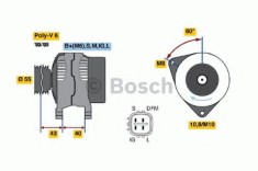 Generator / Alternator TOYOTA COROLLA (CDE12, ZZE12, NDE12, ZDE12) (2001 - 2007) BOSCH 0 986 042 660