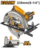 Cumpara ieftin Fierastrau Circular 2200W, 235mm, 3800rpm, carcasa aluminiu, Ingco CS2358