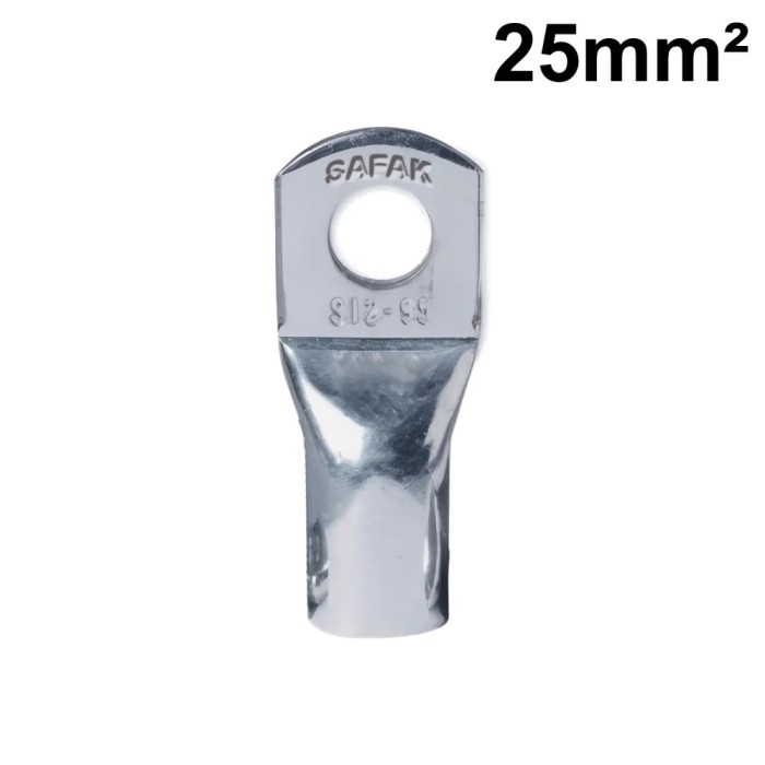 E 02508 Papuc cupru gaura M8 sectiune 25mm2 Safak E 02508