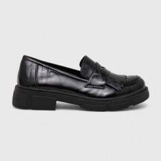 Answear Lab mocasini femei, culoarea negru, cu toc plat