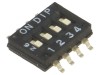 Comutator DIP-SWITCH 4 Sec&Aring;&pound;iuni ON-OFF 0,1A/50VDC SMT