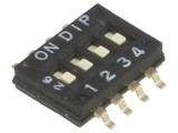 Comutator DIP-SWITCH 4 Sec&Aring;&pound;iuni ON-OFF 0,1A/50VDC SMT