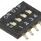 Comutator DIP-SWITCH 4 Sec&Aring;&pound;iuni ON-OFF 0,1A/50VDC SMT