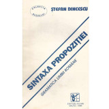 Stefan Dincescu - Sintaxa propozitiei - gramatica limbii romane - 133875