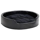 Cumpara ieftin Pat pentru caini, negru, 79x70x19 cm, plus/piele ecologica