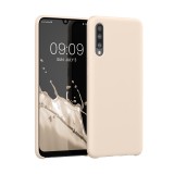 Husa kwmobile pentru Samsung Galaxy A50, Silicon, Crem, 48715.125, Carcasa