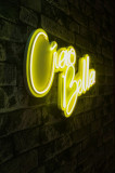 Decoratiune luminoasa LED, Ciao Bella, Benzi flexibile de neon, DC 12 V, Galben, Neon Graph