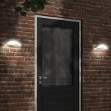 Lampa exterioara de perete cu LED/senzor, alb, aluminiu turnat GartenMobel Dekor, vidaXL