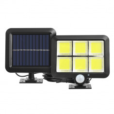 Lampa LED 120COB cu panou solar, F120, senzor de miscare, 40W foto