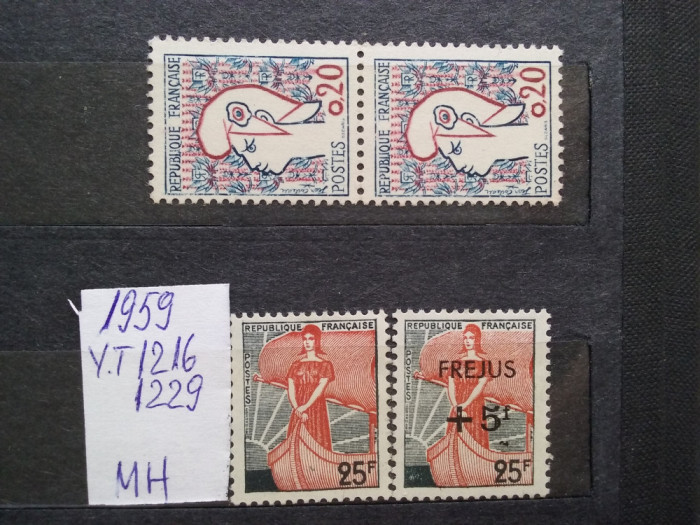 1959-Franta-Yv.1216+1229-MH