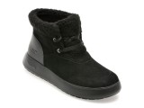 Ghete SKECHERS negre, 144722, din piele naturala