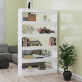 VidaXL Bibliotecă/Separator cameră, alb extralucios, 100x30x166 cm