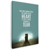 Tablou mesaj motivational despre suflet, albastru 1497 Tablou canvas pe panza CU RAMA 80x120 cm