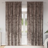 vidaXL Cortine din catifea 2 buc. cu buzunar pentru baghetă Cappuccino 260x140 cm