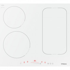 Plita incorporabila Hansa BHIW68668, Inductie, 4 zone de gatit, Touch control, 60 cm, Sticla alba