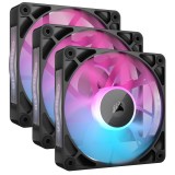 VENTILATOR Corsair iCUE LINK RX120 3x120mm RGB NEGRU, 0.400-2100 RPM +/- 10%, 10.5-74.2 CFM,Presiune Statica: 0.12-4.38 mm-H2O,10-36dBA, Prindere magn