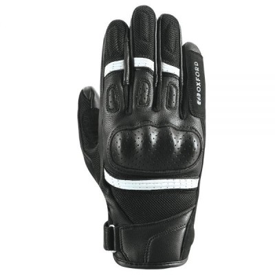 MBS Manusi piele Oxford Glove RP-6S, negru/alb, S, Cod Produs: GM193501SOX foto