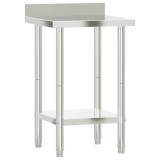 Masa de lucru bucatarie, bordura antistropire, 55x55x93 cm otel