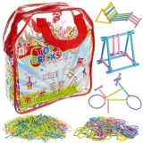 Set construcție cu paiete colorate, 1000 de piese, lungime 2-6.5 cm, &icirc;n geantă transportabilă, diverse culori
