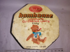 bnk div - Cutie metalica de bomboane - Romania 1951 - Dezrobirea Brasov foto