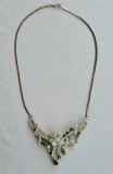 COLIER ELEGANT DIN METAL AURIU ȘI CRISTALE