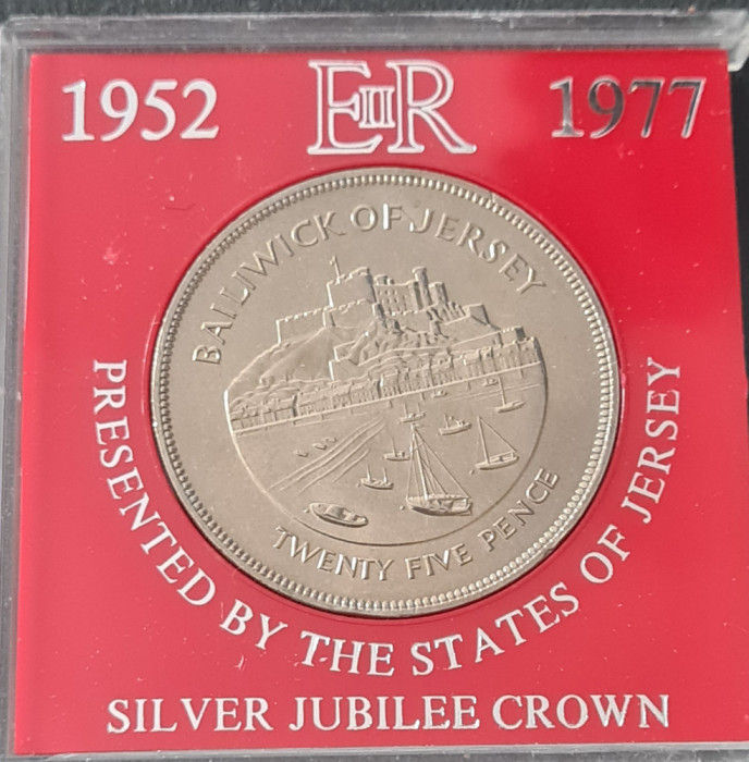 Jersey 25 pence 1977 SIlver Jubilee