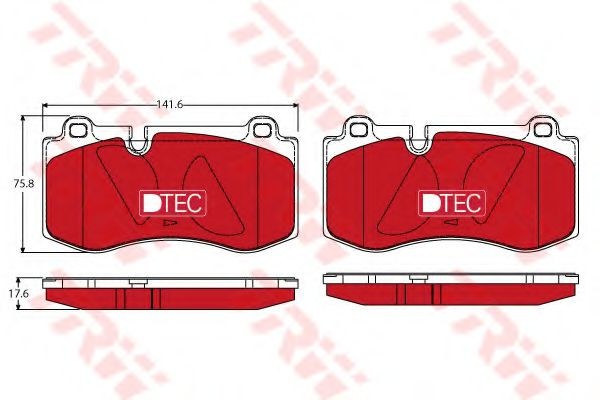 Set placute frana,frana disc MERCEDES E-CLASS (W211) (2002 - 2009) TRW GDB1733DTE