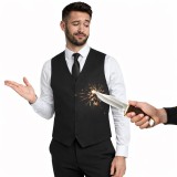 Vesta Protectie Anti-Injunghiere si Anti-Taiere cu Aspect Elegant, Linomag&reg;, Protectie Ridicata, Inchidere velcro ajustabila la spate, Marime XL, Negr