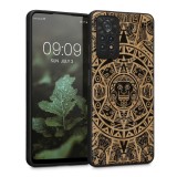 Husa Kwmobile pentru Xiaomi Redmi Note 11 Pro/Redmi Note 11 Pro 5G, Lemn, Maro/Negru, 57381.03, Carcasa