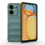 Husa pentru xiaomi redmi 13c 4g / poco c65, antisoc, margini striatii, magic shield, green