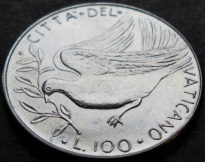 Moneda 50 LIRE - VATICAN, anul 1977 * cod 4741 B = Papa Ioan Paul II-lea
