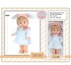 Papusa Little Kate cu caciula, guler, rochie, si incaltari detasabile, 38 cm, Oem