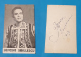 BENONE SINULESCU fotografie carte postala anul 1977 cu dedicatie autograf