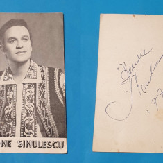 BENONE SINULESCU fotografie carte postala anul 1977 cu dedicatie autograf