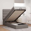 VidaXL Cadru de pat otoman cu saltea Taupe 80x200cm Material 3314048
