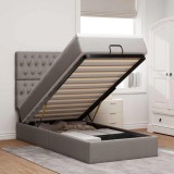 vidaXL Cadru de pat otoman cu saltea Taupe 80x200cm Material 3313199