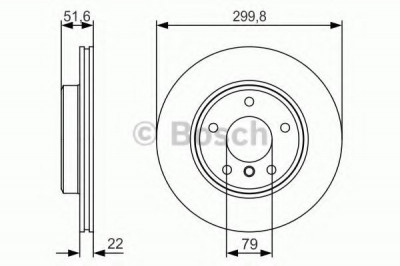 Disc frana BMW Seria 3 Compact (E46) (2001 - 2005) BOSCH 0 986 479 S32 foto