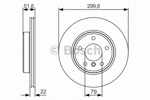 Disc frana BMW Seria 3 (E46) (1998 - 2005) BOSCH 0 986 479 S32