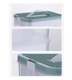 Organizer triplu pentru jucarii si blocuri, verde 30 x 23 x 32 cm